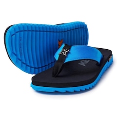 Sandália Masculina Kenner Kivah Preto e Azul - Kenner - Unissex - Foto 1