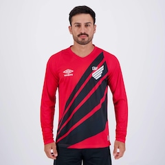 Camisa Manga Longa do Athletico Paranaense I 2024 Torcedor Umbro Masculina - Foto 1