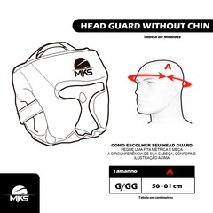 Head Guard Mks Capacete de Boxe Combat Without Chin - Foto 2