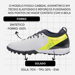 Kit Chuteira Society Umbro Adamant Top Speed Club + Meião - Adulto - Foto 3