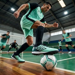 Kit Chuteira Society Umbro Adamant Top Speed Club + Meião - Adulto - Foto 2