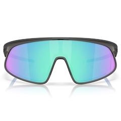 Óculos de Sol Oakley Rslv Matte Grey Smoke Prizm Sapphire - Foto 3