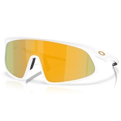 Óculos de Sol Oakley Rslv Matte White Prizm 24K - Foto 1