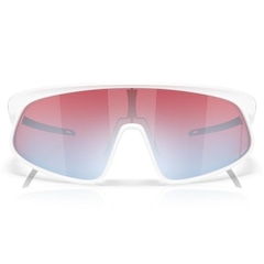 Óculos de Sol Oakley Rslv Matte White Prizm Snow Sapphire - Foto 4