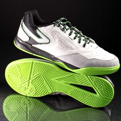 Chuteira Topper Futsal Dominator Club V Branco Preto e Verde - Masculino - Foto 8