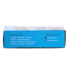 Kit de 4 Mini Faixas Elásticas Circulares + 1 Bolsa de Transporte Kinesiosport Azul - Unissex - Foto 4