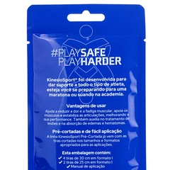 Bandagem Elastica Adesiva Kinesiosport Pré-Cortada Lombar 30Cm e 25Cm - Unissex - Foto 4