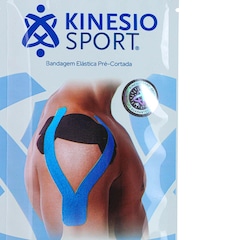 Bandagem Elastica Adesiva Kinesiosport Pré-Cortada Ombro 25Cm e 15Cm - Unissex - Foto 2