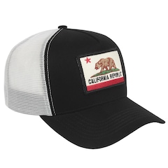 Boné Aba Curva Surf Alive Trucker California Republic Patch - Snapback - Adulto - Foto 3