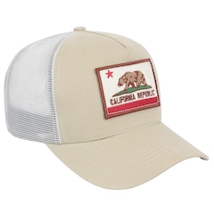 Boné Aba Curva Surf Alive Trucker California Republic Patch - Snapback - Adulto - Foto 3