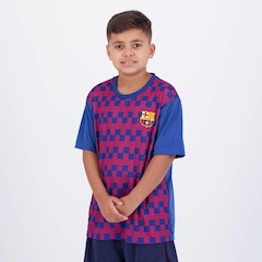 Camisa Barcelona Lamine Yamal 19 Dominant - Infantil - Foto 4