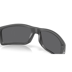 Óculos de Sol Unissex Oakley Gibston Xl Steel Prizm Black Polarized - Foto 6