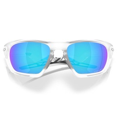 Óculos de Sol Unissex Oakley Lateralis Matte Clear Prizm Sapphire - Foto 7