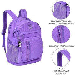 Mochila Rebecca Bonbon Metalasse de Costas 19" Feminino - Foto 1