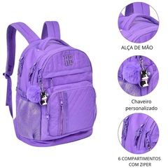 Mochila Rebecca Bonbon Metalasse de Costas 19" Feminino - Foto 2
