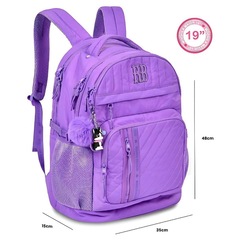 Mochila Rebecca Bonbon Metalasse de Costas 19" Feminino - Foto 4