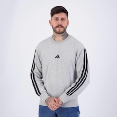 Blusão de Moletom Adidas 3S - Masculino - Foto 3