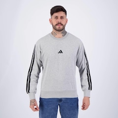Blusão de Moletom Adidas 3S - Masculino - Foto 1