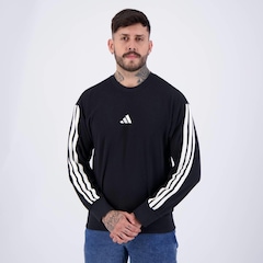 Blusão de Moletom Adidas 3S - Masculino - Foto 3