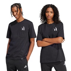 Camiseta adidas Estampada Bolso Lounge Slides - Masculina - Foto 1