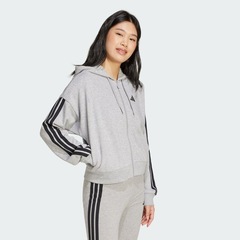 Blusão adidas Capuz Zíper Essentials Três Listras - Feminina - Foto 5