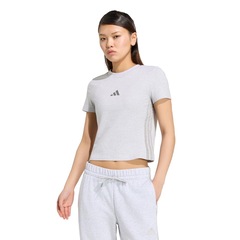 Camiseta adidas Essentials Três Listras Slim - Feminina - Foto 1