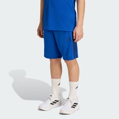 Short adidas Train Essentials Três Listras - Infantil - Foto 3
