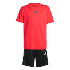 Conjunto Camiseta adidas Train Essentials Três Listras Infantil - Foto 1