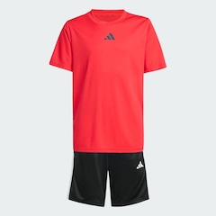 Conjunto Camiseta adidas Train Essentials Três Listras Infantil - Foto 4