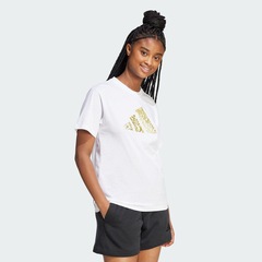 Camiseta Estampada Tech Metallic adidas - Feminina - Foto 5