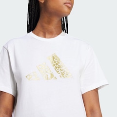 Camiseta Estampada Tech Metallic adidas - Feminina - Foto 7