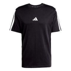 Camiseta Malha Simples Essentials Três Listras - adidas - Homem - Foto 1