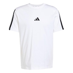 Camiseta Malha Simples Essentials Três Listras - adidas - Homem - Foto 1