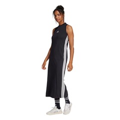 Vestido adidas Costas Nadador Longo Essentials Três Listras - Feminino - Foto 2