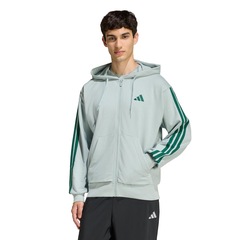 Blusão adidas Capuz Zíper Essentials Três Listras - Masculina - Foto 1