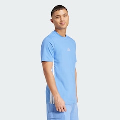 Camiseta adidas Malha Simples Essentials Três Listras - Masculina - Foto 4