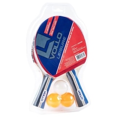 Kit Tênis de Mesa Vollo Ping Pong 2 Raquetes + 3 Bolinhas - Foto 3