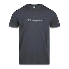 Camiseta Champion Manga Curta Malhão Script Peppercorn - Masculina - Foto 1
