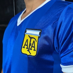 Camisa Retrômania Argentina 1986 Away - Masculino - Foto 4