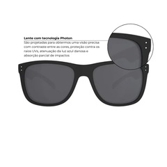 Óculos de Sol Unissex HB Ozzie Matte Black Wood - Foto 2