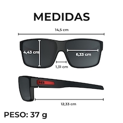 Óculos de Sol Unissex HB Big Vert Matte - Foto 4