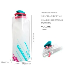 Bolsa Hidratação Gold Sports Macia dobrável Ultra  Leve Portátil Para Prática Esportiva 700 ml - Foto 2