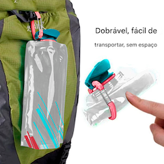 Bolsa Hidratação Gold Sports Macia dobrável Ultra  Leve Portátil Para Prática Esportiva 700 ml - Foto 3