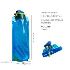 Bolsa Hidratação Gold Sports Macia dobrável Ultra  Leve Portátil Para Prática Esportiva 700 ml - Foto 2