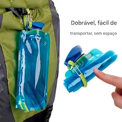 Bolsa Hidratação Gold Sports Macia dobrável Ultra  Leve Portátil Para Prática Esportiva 700 ml - Foto 3
