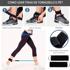 Kit Multi Extensores Elásticos Gold Sports Super Pro até 70Kgs - Foto 2