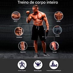 Kit Multi Extensores Elásticos Gold Sports Super Pro até 70Kgs - Foto 6