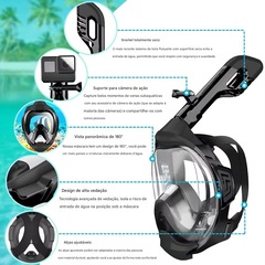 Mascara Subaquática de de Mergulho Gold Sports Gold Full Face Com Snorkel - Foto 3