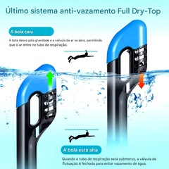 Mascara Subaquática de de Mergulho Gold Sports Gold Full Face Com Snorkel - Foto 6