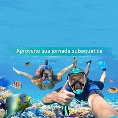 Mascara Subaquática de de Mergulho Gold Sports Gold Full Face Com Snorkel - Foto 8